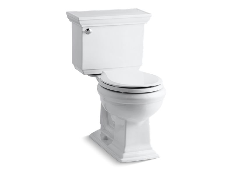 KOHLER 3933-0 Memoirs Stately Comfort Height Two-Piece Round-Front 1.28 Gpf Chair Height Toilet in White