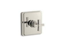 Load image into Gallery viewer, KOHLER TS13135-3B-SN Pinstripe Rite-Temp(R) Valve Trim With Cross Handle in Vibrant Polished Nickel
