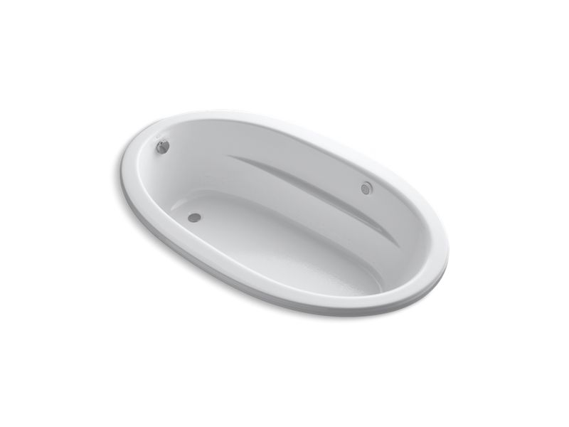 KOHLER K-1164-GW-0 Sunward 72" x 42" drop-in BubbleMassage(TM) Air Bath with Bask heated surface and reversible drain