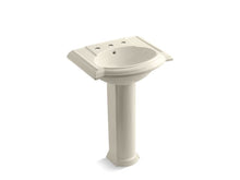 Load image into Gallery viewer, KOHLER 2286-8 Devonshire 24&amp;quot; pedestal bathroom sink with 8&amp;quot; widespread faucet holes
