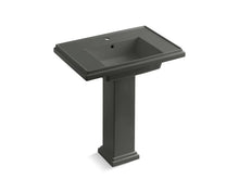 Load image into Gallery viewer, KOHLER 2845-1-58 Tresham 30&amp;quot; Pedestal Bathroom Sink With Single Faucet Hole in Thunder Grey
