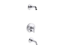 Load image into Gallery viewer, KOHLER K-T14420-4L Purist Rite-Temp bath and shower trim set with push-button diverter and lever handle, less showerhead
