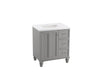 KOHLER K-99517-LGR Damask 30" bathroom vanity cabinet