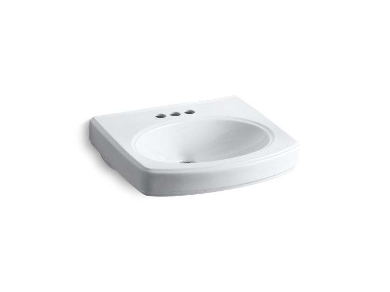 KOHLER K-2028-4 Pinoir Bathroom sink basin with 4" centerset faucet holes