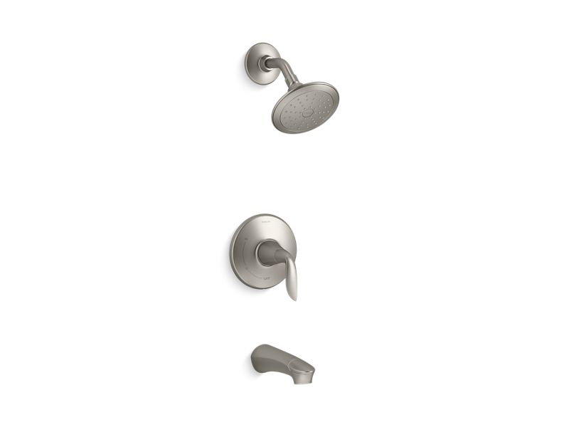 KOHLER TS5318-4G-BN Refinia Rite-Temp Bath And Shower Trim With 1.75 Gpm Showerhead in Vibrant Brushed Nickel