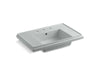 KOHLER Tresham 30" pedestal bathroom sink basin with 8" widespread faucet holes