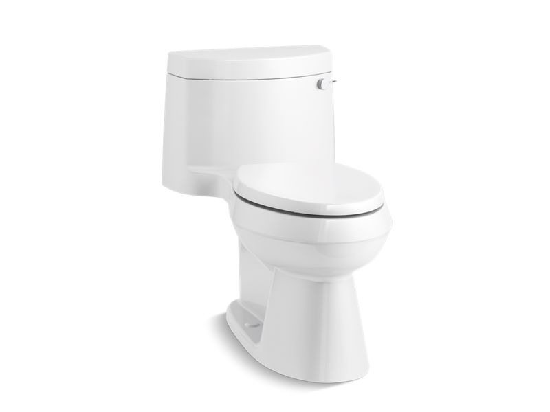 KOHLER K-3619-RA Cimarron One-piece elongated 1.28 gpf chair height toilet with right-hand trip lever, and Quiet-Close seat
