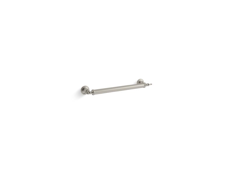 KOHLER 26529-BN Decorative 18" Grab Bar in Vibrant Brushed Nickel