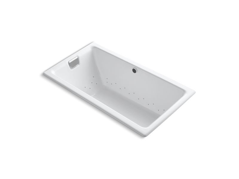 KOHLER K-856-GBN-0 Tea-for-Two 66" x 36" drop-in BubbleMassage air bath with Vibrant Brushed Nickel airjet finish