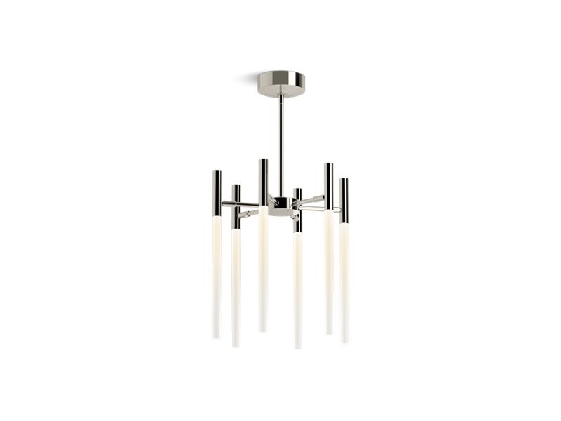 KOHLER 23460-CHLED-SNL Components Six-Light Led Chandelier in Vibrant Polished Nickel