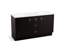 Load image into Gallery viewer, KOHLER K-99511-TK-1WU Jacquard 60&amp;quot; bathroom vanity cabinet with toe kick, 2 doors and 3 drawers
