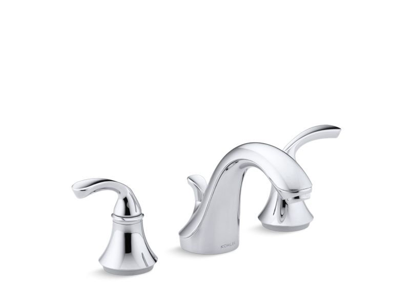 KOHLER K-10272-4 Forté Widespread bathroom sink faucet with sculpted lever handles