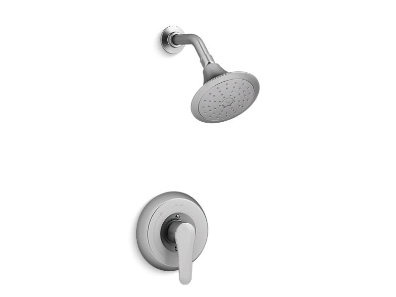 KOHLER July Rite-Temp Shower Trim With Lever Handle And 2.0 Gpm Showerhead in Brushed Chrome