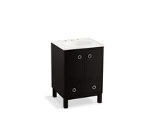 Load image into Gallery viewer, KOHLER K-99501-LG-1WU Jacquard 24&amp;quot; bathroom vanity cabinet with furniture legs, 2 doors and 1 drawer
