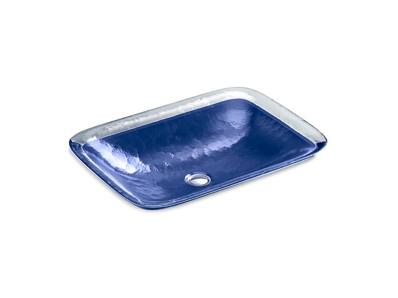 KOHLER K-2773-G6 Inia Glass vessel bathroom sink in Opaque Sapphire