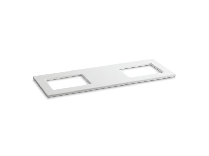 KOHLER K-5461 Solid/Expressions 61" vanity top with double Verticyl rectangular cutout