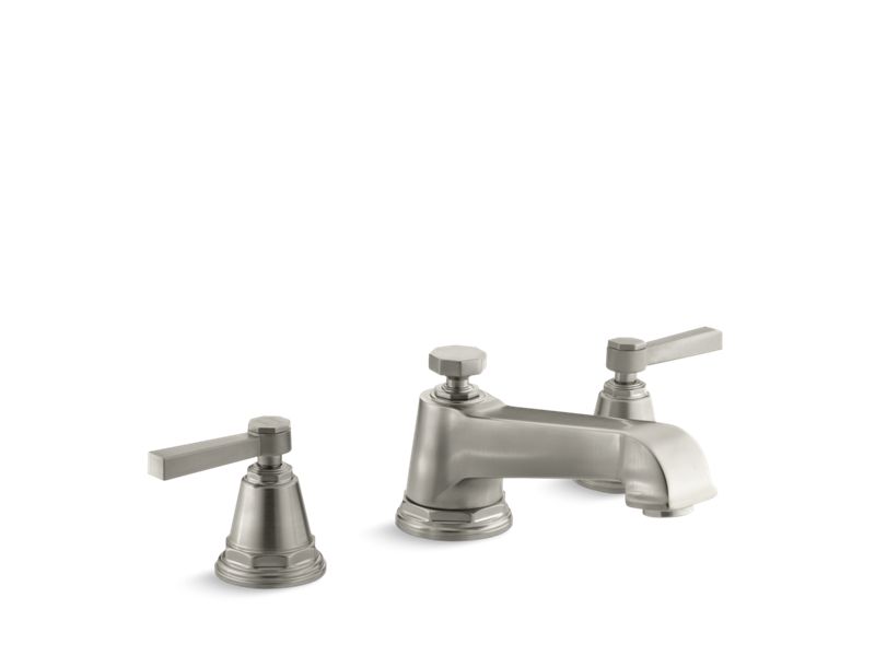 KOHLER K-T13140-4A Pinstripe Pure Deck-mount bath faucet trim with lever handles