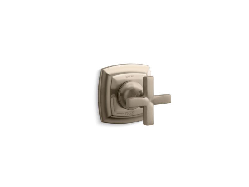 KOHLER Margaux Valve Trim With Cross Handle For Volume Control Valve, Requires Valve in Vibrant Brushed Bronze