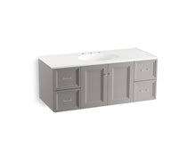 Load image into Gallery viewer, KOHLER K-99522-1WT Damask 48&amp;quot; wall-hung bathroom vanity cabinet with 2 doors and 4 drawers
