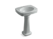 Load image into Gallery viewer, KOHLER 2338-1-95 Bancroft 24&amp;quot; Pedestal Bathroom Sink With Single Faucet Hole in Ice Grey
