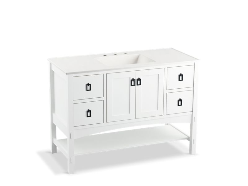 KOHLER K-99557-1WA Marabou 48" bathroom vanity cabinet with 2 doors and 4 drawers