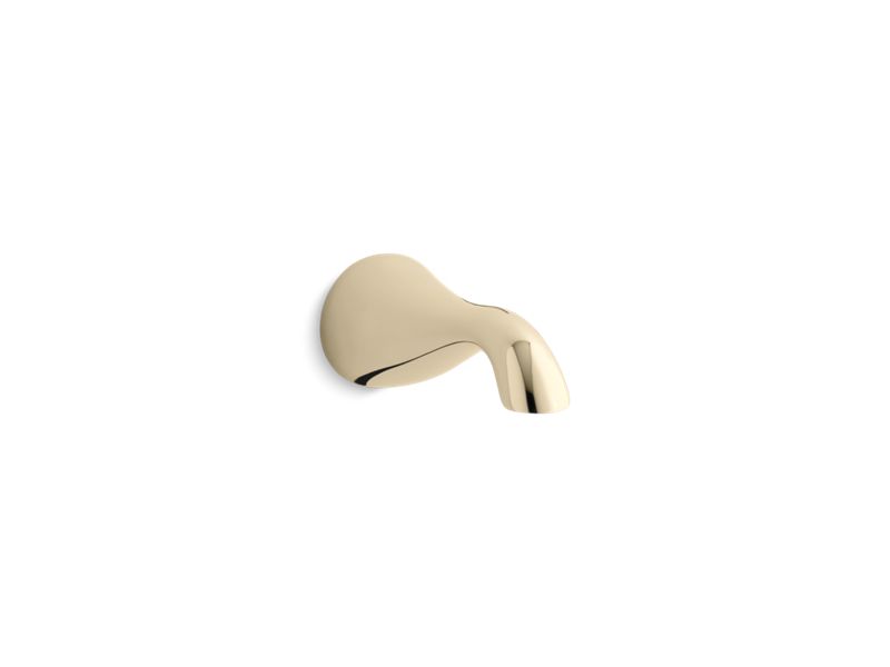 KOHLER 16135-AF Revival Wall-Mount Non-Diverter Bath Spout in Vibrant French Gold
