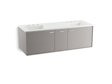 Load image into Gallery viewer, KOHLER K-99548-SD-1WT Jute 60&amp;quot; wall-hung bathroom vanity cabinet with 2 doors and 1 split drawer
