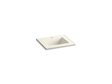 Load image into Gallery viewer, KOHLER K-2777-1-G83 Ceramic/Impressions 25&amp;quot; rectangular vanity-top bathroom sink with single faucet hole
