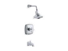 Load image into Gallery viewer, KOHLER TS16225-3-CP Margaux Rite-Temp Bath And Shower Trim Set With Cross Handle And Npt Spout, Valve Not Included in Polished Chrome
