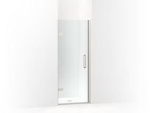 Load image into Gallery viewer, KOHLER 27582-10L-BNK Composed 29-5/8&amp;quot;–30-3/8&amp;quot; W X 71-1/2&amp;quot; H Frameless Pivot Shower Door With 3/8&amp;quot; Crystal Clear Glass And Back-To-Back Vertical Door Pulls in Anodized Brushed Nickel

