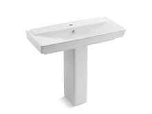 Load image into Gallery viewer, KOHLER 5149-1-0 Rêve 39&amp;quot; Pedestal Bathroom Sink With Single Faucet Hole in White
