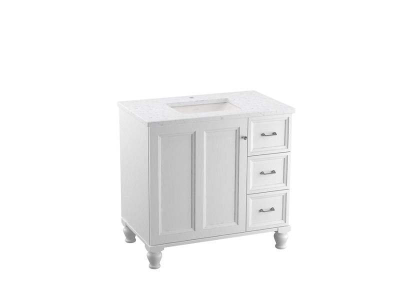 KOHLER K-99520-LGR Damask 36" bathroom vanity cabinet