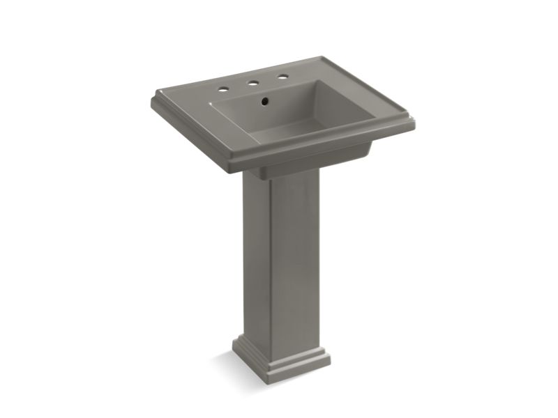 KOHLER 2844-8 Tresham 24" pedestal bathroom sink with 8" widespread faucet holes