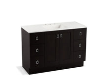 Load image into Gallery viewer, KOHLER K-99535-TK-1WU Poplin 48&amp;quot; bathroom vanity cabinet with toe kick, 2 doors and 6 drawers
