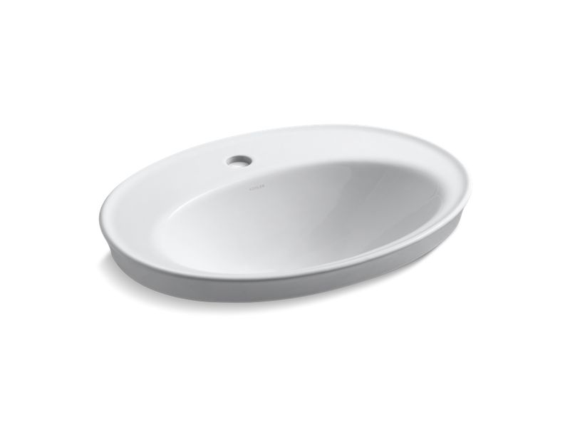 KOHLER K-2075-1 Serif Drop-in bathroom sink with single faucet hole