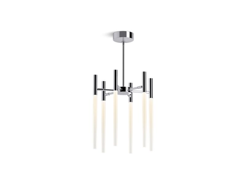 KOHLER 23460-CHLED-CPL Components Six-Light Led Chandelier in Polished Chrome