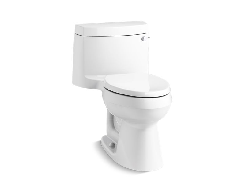 KOHLER K-3828-RA Cimarron One-piece elongated 1.28 gpf chair height toilet with right-hand trip lever, and Quiet-Close seat