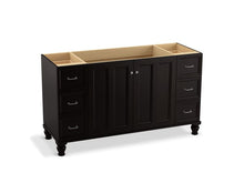 Load image into Gallery viewer, KOHLER K-99523-LG-1WU Damask 60&amp;quot; bathroom vanity cabinet with furniture legs, 2 doors and 6 drawers
