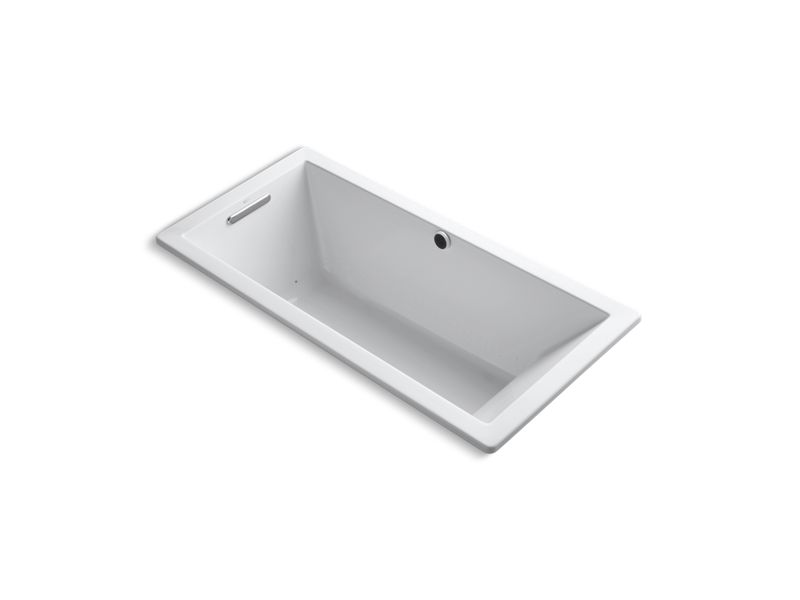 KOHLER K-1822-GW-0 Underscore Rectangle 66" x 32" drop-in BubbleMassage(TM) Air Bath with reversible drain and Bask(TM) heated surface