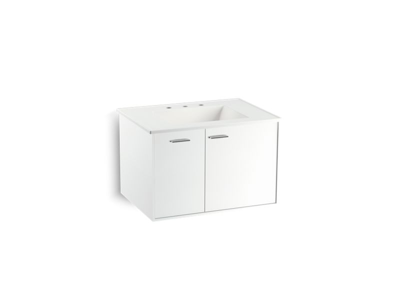 KOHLER K-99541-L-1WA Jute 30" wall-hung bathroom vanity cabinet with 1 door and 1 drawer on left