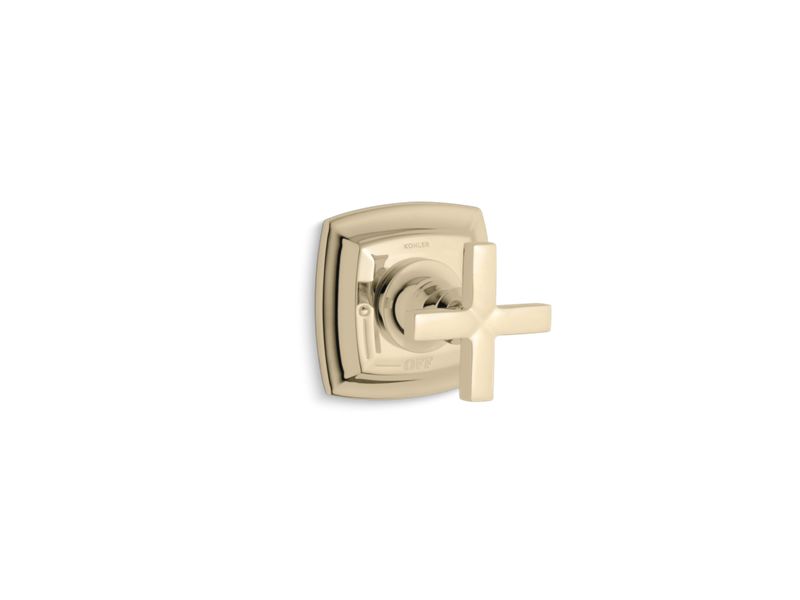 KOHLER Margaux Valve Trim With Cross Handle For Volume Control Valve, Requires Valve in Vibrant French Gold