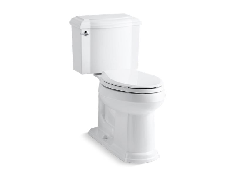 KOHLER 3837 Devonshire Two-piece elongated toilet, 1.28 gpf