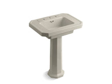Load image into Gallery viewer, KOHLER 2322-8-G9 Kathryn Pedestal Bathroom Sink With 8&amp;quot; Widespread Faucet Holes in Sandbar
