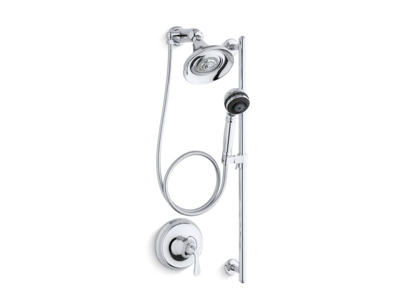 KOHLER 10827-4-CP Forté Essentials Performance Showering Package in Polished Chrome