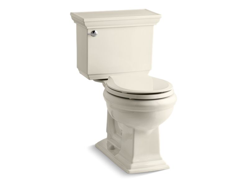 KOHLER 3933-47 Memoirs Stately Comfort Height Two-Piece Round-Front 1.28 Gpf Chair Height Toilet in Almond