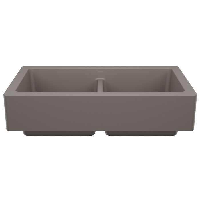 BLANCO 527418 Vintera 33" Equal Double Apron Farmhouse Sink - Volcano Gray