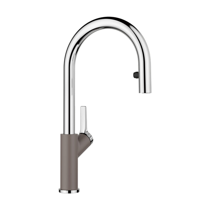 BLANCO 526933 Urbena Pull-Down Kitchen Faucet 1.5 GPM - Chrome/Volcano Gray