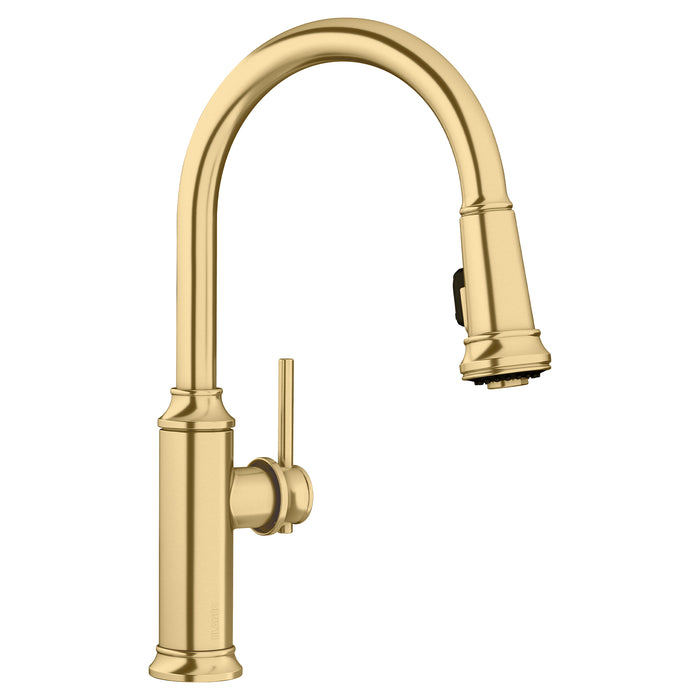 BLANCO 442980 Empressa Pull-Down Kitchen Faucet 1.5 GPM - Satin Gold