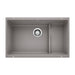 BLANCO 519452 Precis Cascade Super Single Kitchen Sink with Colander - Metallic Gray