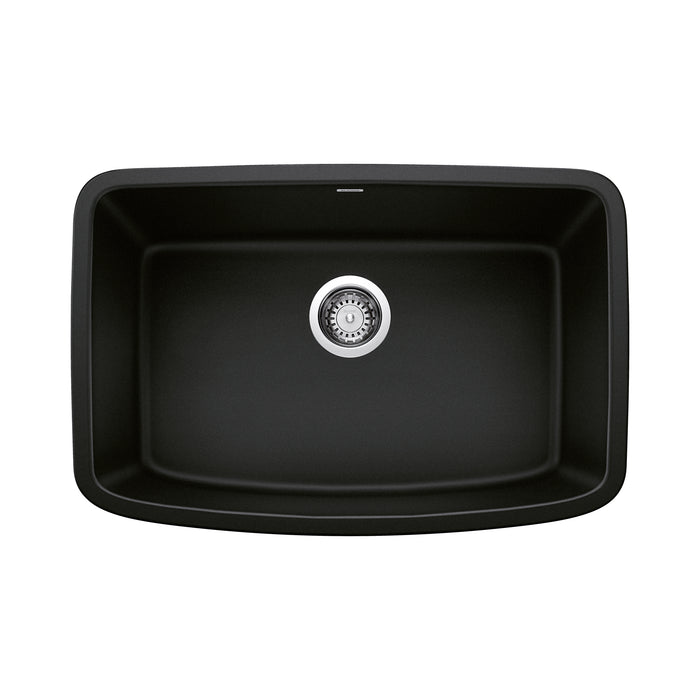 BLANCO Valea 27" Single Bowl Kitchen Sink - Coal Black